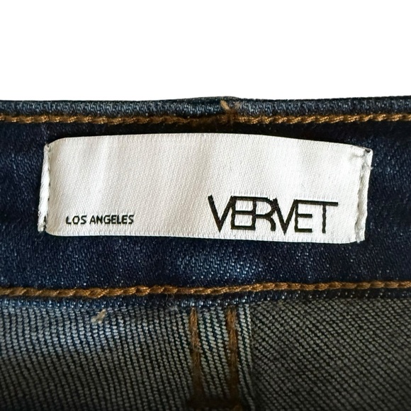 Vervet | Dark High Rise Cuffed Wide-Leg Jeans with Stretch | Sz 30 - Picture 8 of 11